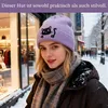 Katzenmütze Kinder Mädchen Wintermütze Beanie Lila mit Produktbild-Vorschau 6