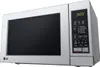 A silver LG microwave oven is shown from a three-quarter angle against a white background. Produktbild-Vorschau