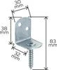Alberts 843908 Flechtzaunhalter L-Form, verzinkt 83x30, 80 Produktbild-Vorschau 2
