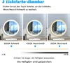 Schminkspiegel Schwarz LED mit 3 Lichtfarben 360°drehbar Produktbild-Vorschau 4
