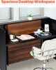 A desk with office supplies and a chair. Anteprima dell’immagine prodotto