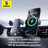 Držiak na telefón do auta s infračerveným senzorom – 15W QI Náhľad obrázku produktu 1