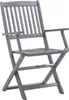 Klappbare Gartenstühle 6 Stk. mit Sitzkissen Massivholz Produktbild-Vorschau 4