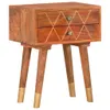 vidaXL Comodino 43×30×58 cm in legno massiccio di mango - Anteprima dell’immagine prodotto 2