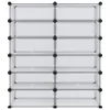 vidaXL Schuhregal Transparent 94,5x36,5x106 cm PP -  Produktbild-Vorschau 4