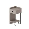 A modern bedside table with a drawer and a shelf, shown against a white background. Produktbild-Vorschau