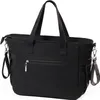 A black stroller bag shown from the back. Produktbild-Vorschau