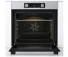 An open built-in oven with a rack and baking tray inside. Produktbild-Vorschau