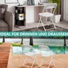 6er Set Klappstühle aus Kunststoff in Weiß – extrem flach Produktbild-Vorschau 6