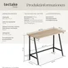 A diagram of a desk with dimensions and technical specifications. Náhled obrázku produktu
