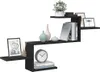 vidaXL Scaffale a muro nero effetto rovere 104x15x49 cm Anteprima dell’immagine prodotto 4