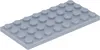 A single light gray LEGO plate with 4x8 studs is shown from a diagonal angle against a white background. Podgląd zdjęcia produktu