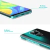 Close-up shots of a transparent phone case highlighting its protective features around the display and camera. Produktbild-Vorschau