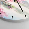 Wanduhr - Rund - Glasuhr - Baum Abstraktion - 40x40cm - Produktbild-Vorschau 5