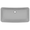 vidaXL Luxus-Waschbecken Rechteckig Matt Hellgrau 71x38 cm Produktbild-Vorschau 7