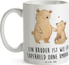 Mr. & Mrs. Panda Kaffeetasse Bruder Superheld - Weiß - Produktbild-Vorschau 3