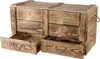 1x geflammte HOLZ-TRUHE 'Schatzkiste' mit 2 Schubladen / Produktbild-Vorschau 1