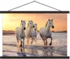 MuchoWow® Textilposter Pferde - Sonne - Meer - Strand - Produktbild-Vorschau 1
