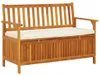vidaXL Banc de rangement de jardin en bois d'acacia massif Voir les images du produit 8