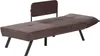 BELIANI Chaiselongue Braun Stoff Rechtsseitig mit Produktbild-Vorschau 6