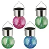 LED Solarleuchte Crackle 4er Set pink blau hellgrün 9x13cm Produktbild-Vorschau 5