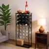 DanDiBo Portabottiglie in metallo nero in piedi 100 cm Rico Anteprima dell’immagine prodotto 1