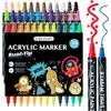 Acrylstifte 36 Farben Wasserfest Dual Tip Multimarker für Produktbild-Vorschau 1