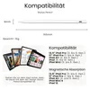 A stylus pen with dimensions and compatibility information for iPads, alongside images of iPads. Produktbild-Vorschau