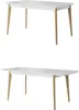 Esstisch Küchentisch Holztisch 140x75cm ausziehbar weiß Produktbild-Vorschau 2