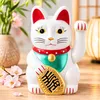 Glückskatze - Maneki-neko - Winkekatze - 18 cm - weiß Produktbild-Vorschau 6