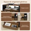 Puluomis Table basse avec niche pour chat, table basse avec Voir les images du produit 6