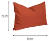 Kissenbezug 40x60 cm terracotta Struktur Leinenoptik Produktbild-Vorschau 3