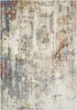 Kurzflorteppich 80 x 150 cm Beige-Blau modern abstraktes Produktbild-Vorschau 1