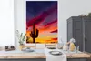 MuchoWow® Poster Kaktus - Himmel - Sonnenuntergang - Lila - Produktbild-Vorschau 3