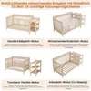 Merax 3-in-1 Babybett 140x70 cm, Massivholz Kinderbett, Produktbild-Vorschau 12