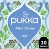A close-up of Pukka After Dinner herbal tea packaging, featuring the brand logo, product name, and quantity. Náhľad obrázku produktu