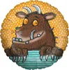 A cartoon illustration of a monster on a round balloon. Produktbild-Vorschau