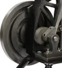 A close-up view of a mechanical device, likely part of a sewing or repair machine, with a large grooved wheel and metal components. Náhled obrázku produktu