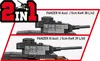 Two different models of a toy tank are shown side-by-side with their names. Náhľad obrázku produktu