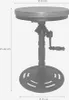 Barhocker mit Kurbel verstellbar im Vintage-Stil Zunor Produktbild-Vorschau 5