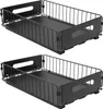 Two black wire storage baskets with pull-out drawers are stacked on a white background. Náhled obrázku produktu