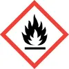 A hazard symbol for flammability. Produktbild-Vorschau