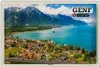 Blechschild Reise Genf Schweiz Genfersee Natur 30x20cm Produktbild-Vorschau 1