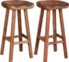 vidaXL Sgabello da bar 2 pz. Legno massiccio di acacia Anteprima dell’immagine prodotto 2