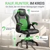 Juskys Racing kancelárska stolička Montreal (zelená) - Náhľad obrázku produktu 9