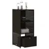 vidaXL Mobile da giardino nero 50x55x115 cm in poly rattan Anteprima dell’immagine prodotto 5