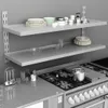vidaXL Wandregal mit 2 Ablagen Edelstahl 150x30 cm Produktbild-Vorschau 2