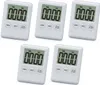 Set mit 5 digitalen Timern/Weckern, weiß Produktbild-Vorschau 1