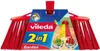 A red Vileda 2-in-1 garden broom with packaging. Produktbild-Vorschau