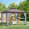 Outsunny Pavillon Gartenpavillon Partyzelt Gartenzelt Produktbild-Vorschau 2